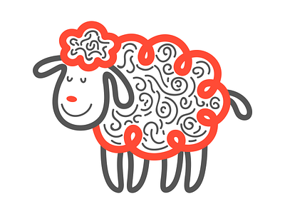 Happy New Sheep! happy new year hny lamb poster print sheep