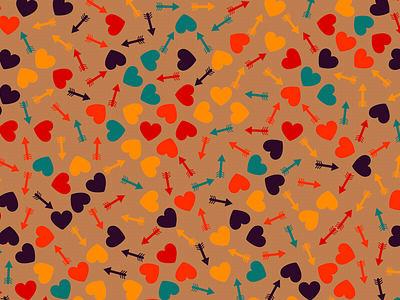 Generative pattern 14-5 arrow background color generative heart love pattern random