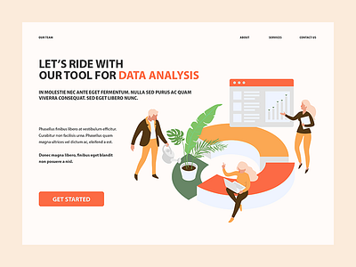 Data Analysis V2 analysis character collaboration data isometric landing people