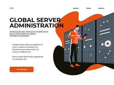 Server Administration admin male man rack server