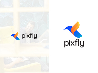 Logo concept "pixfly" for Mobile App app design brand design brandidentity branding branding design bussines corporate branding illustration logo logodesign modern logo