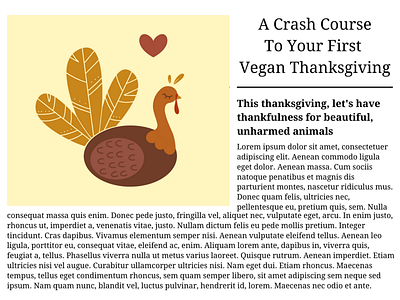 Editorial Mockup 2 editorial editorial design editorial illustration editorial layout food food illustration illustration thanksgiving turkey vegan veganism