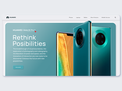 Huawei Landing Page Concept concept homepage huawei landingpage minimalist neumorphic neumorphism product page smartphone ui uidesign web webdesign