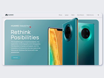 Huawei Landing Page Concept