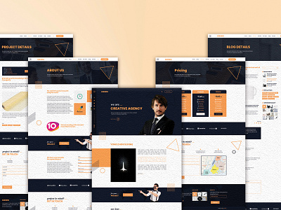 COSEC One_Page_Creative_PSD_Template agency branding business graphic design mockup psd mockup psd template ui ui design ui mockup ui template uidesign uidesigner web designer webdesign website website design