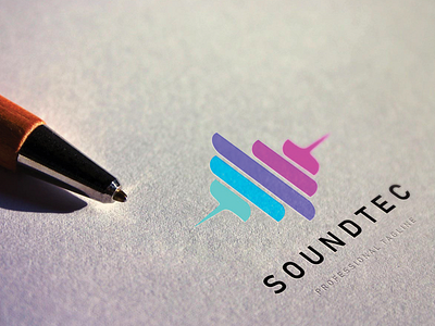Soundtec Logo branding graphic design icon logo logodesign marketing minimalist logo music logo print design unique design unique logo vector