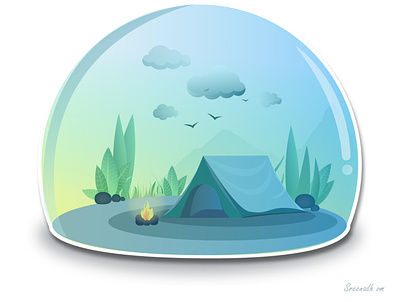 camping birds camp color design forest home illustraion illustration imagination nature photography wild