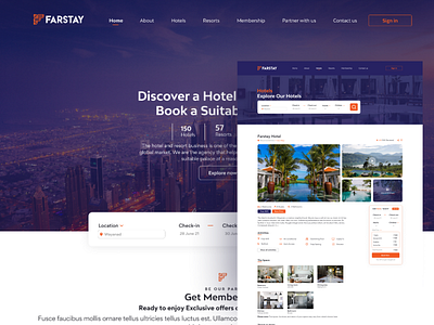 Farstay design figma hotel product productdesign resort ui uidesign webdesign