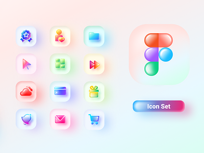 Cool icons colors design figma gradient icons iconset