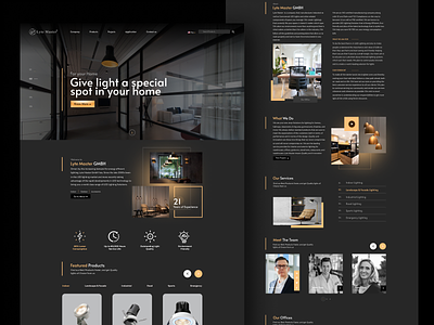 Lyte Master black darktheme design landing light minimal product productdesign ui website