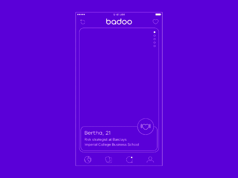 New Badoo Encounters screen