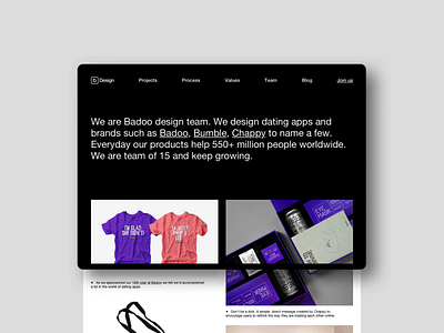 Team site animation black branding clean design layout logo principle ui web