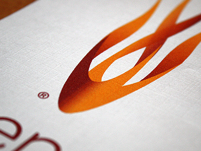 Incendio 0 1 fire flames gradient linen application logo orange print red