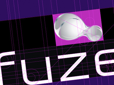 Afuze Logo grid guide liquid logo metal purple refinement style tech