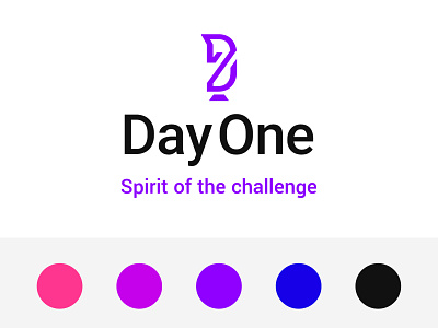 Brand and Palette for Day One, Strategy agency brand design branding chessboard communication agency fluo horse logo neon palette purple rebranding strategy strategy consulting