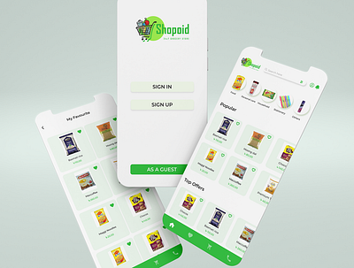 'SHOPOID' Mobile App app design ui ux