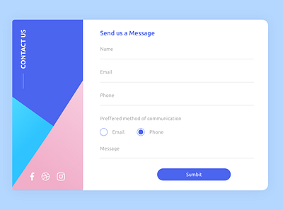 Contact Us daily ui dailyui design