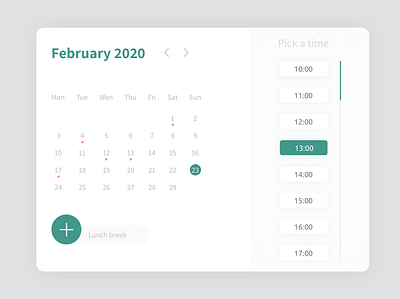 Calendar daily ui dailyui design