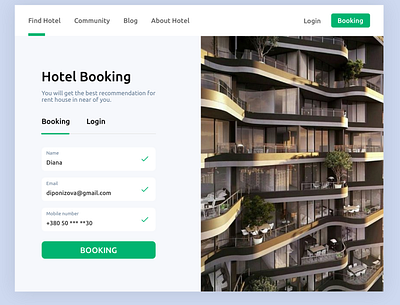 Hotel Booking daily ui dailyui design