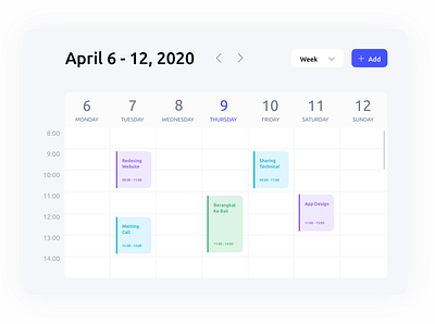 Schedule daily ui dailyui design