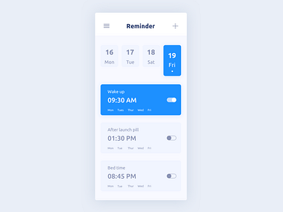 Reminder / Alarm daily ui dailyui design