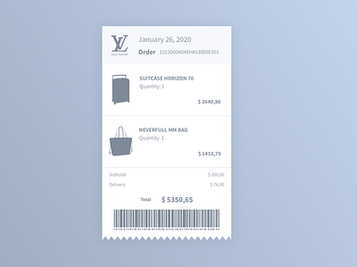 Email Receipt daily ui dailyui