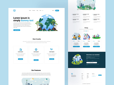 Social Worker Website Landing Page 3d branding colorful design ui ux