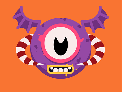 Monster 1 animation design flat icon illustration illustrator minimal vector web website