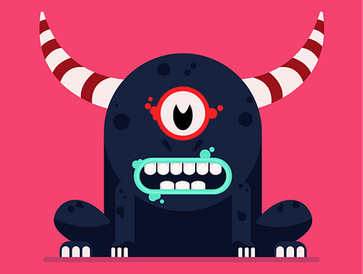 Monster 2 animation art design flat illustration illustrator logo minimal vector web