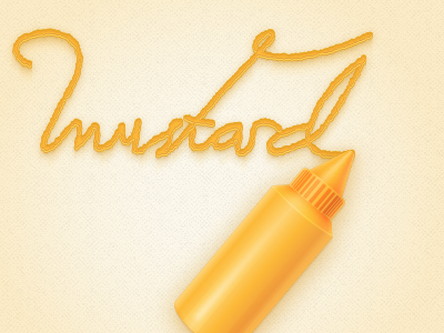 Mustard #1 3d bottle design illustration illustrator photoshop sauce yellow