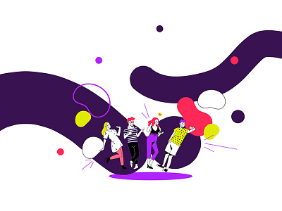 Selfie with Friends animation animation studio design digitalart explainervideo illustration story vector