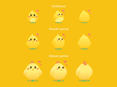 Chicken design flat ui vector