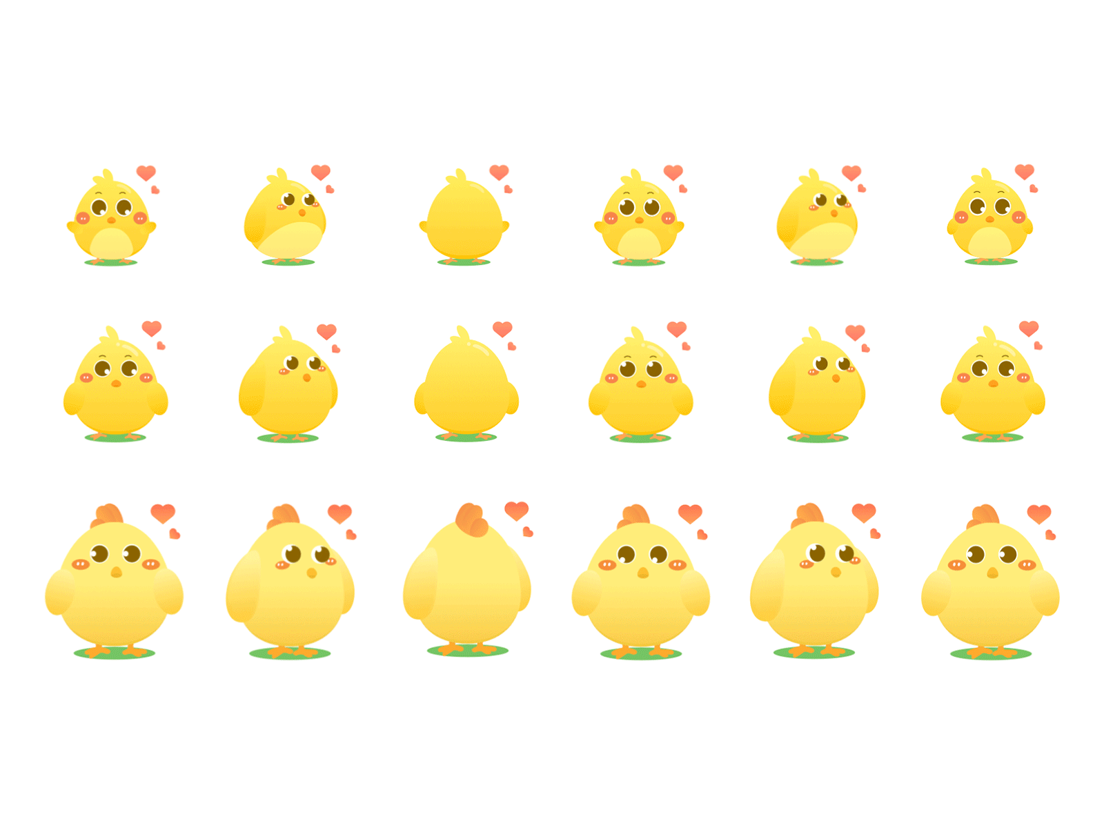 Chicken Animation design vector