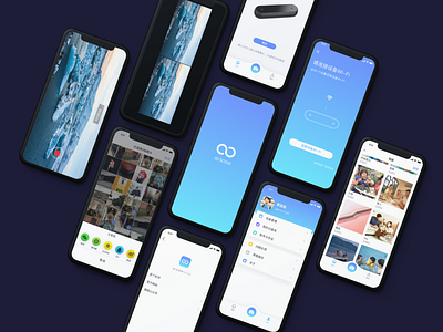 3D SCENE_Connecting device app design flat ui ux vector