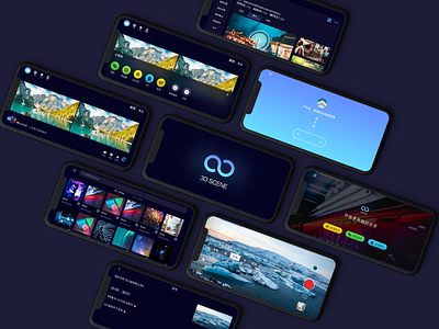 3D SCENE_Short video app branding design ux vector