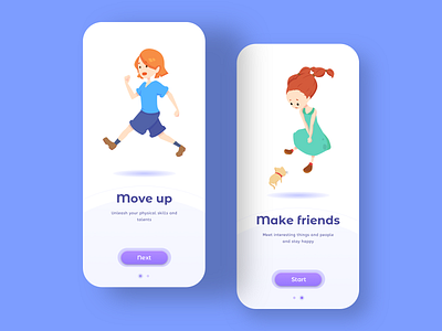 Childlike application design app design illustration illustrator ui ux vector