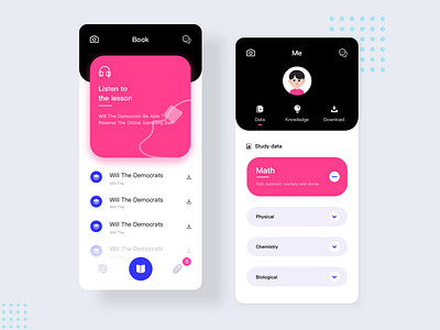 Reading application app design illustration ui ux vector