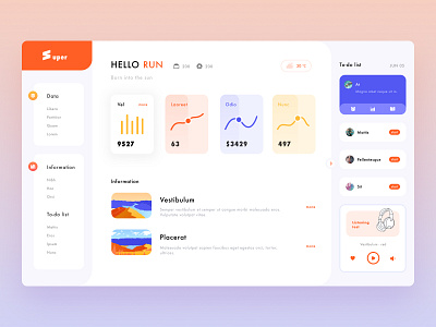 Work dashboard design