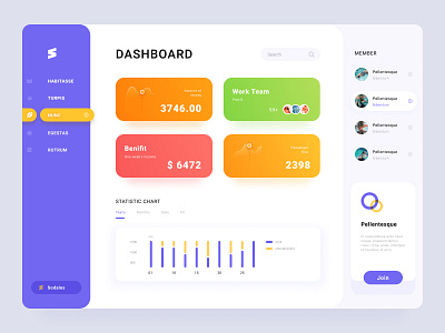 Work dashboard design coloful design flat friendly icon logo ui ux vector web