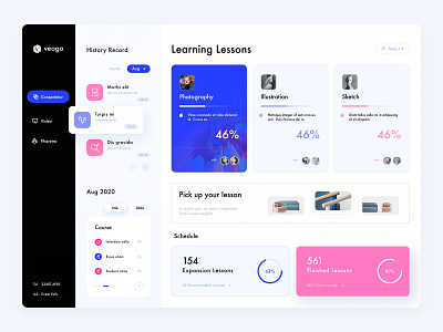 Learning Design Dashboard design illustration ui ux vector