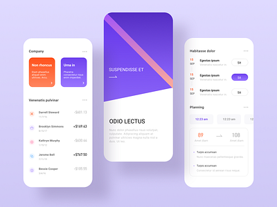 Purple App design ui