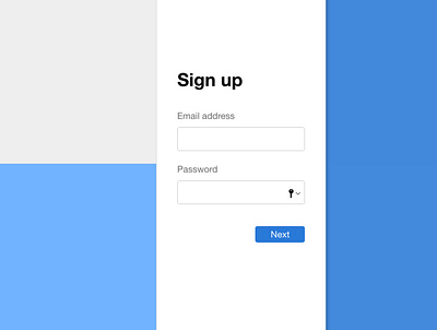 DailyUI 001 blue clean daily 100 challenge dailyui design grey minimal mobiledesign sign up signup ui uidesign uiux ux white