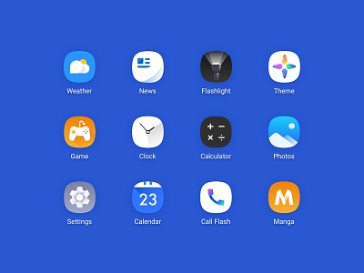 Launcher icon_slant shadow_clean android blue clean customized design desktop homescreen icon launcher minimalist phone shadow simple