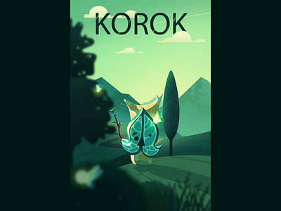 Korok_The Legend of Zeldaゼルダの伝説_Spirit cute green illustration imagination light nintendo switch