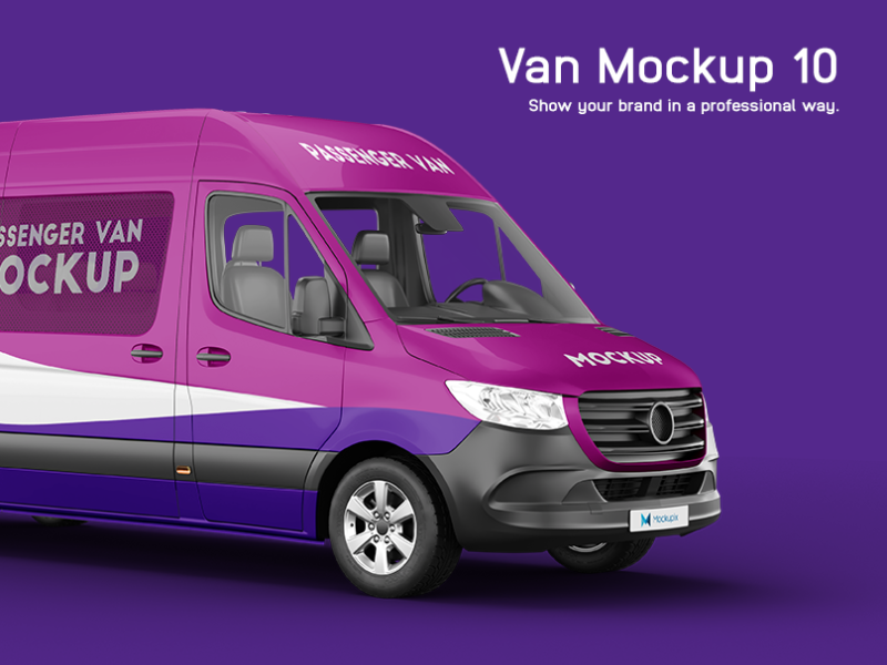 Download Mercedes Sprinter Passenger 2019 Van Mockup by Mockupix on ...