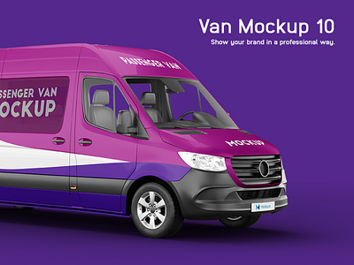 Mercedes Sprinter Passenger 2019 Van Mockup