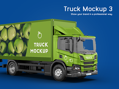 Scania P Box Truck Mockup advertising mockup auto automobile commercial freight logistics lorry mobile advertising psd scania shipment spedition stickers template transport truck mockup vehicle wrap wrapping wrapping mockup wraps