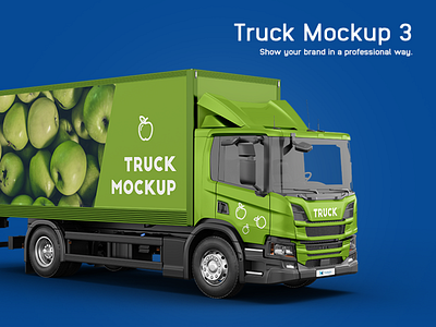 Scania P Box Truck Mockup