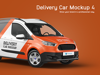 Ford Transit Courier Delivery Car Mockup