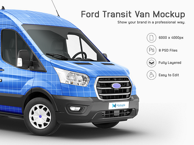 Ford Transit Van Mockup! advertising campaign auto delivery mockup psd service template transit vehicle mockup vehicle wrap vinyl wrap wrapping